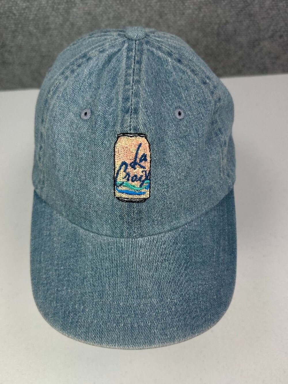 LaCroix Sparkling Water Promo Hat Denim Dad Cap Embroidered Can Adjustable